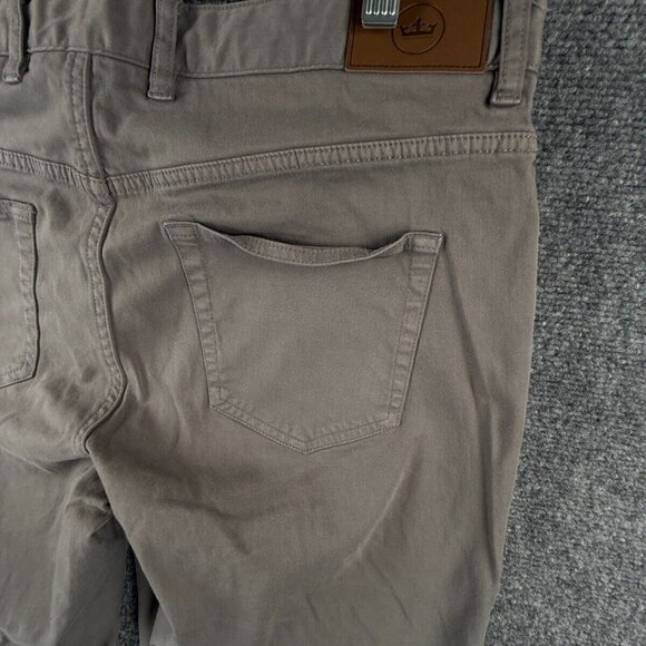 Peter Millar Pants Men Gray Size 35 Golf Cotton Modal Spandex Stretch Active - Picture 12 of 16
